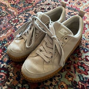 Sorel Light Tan Sneakers with Classic Gum Sole